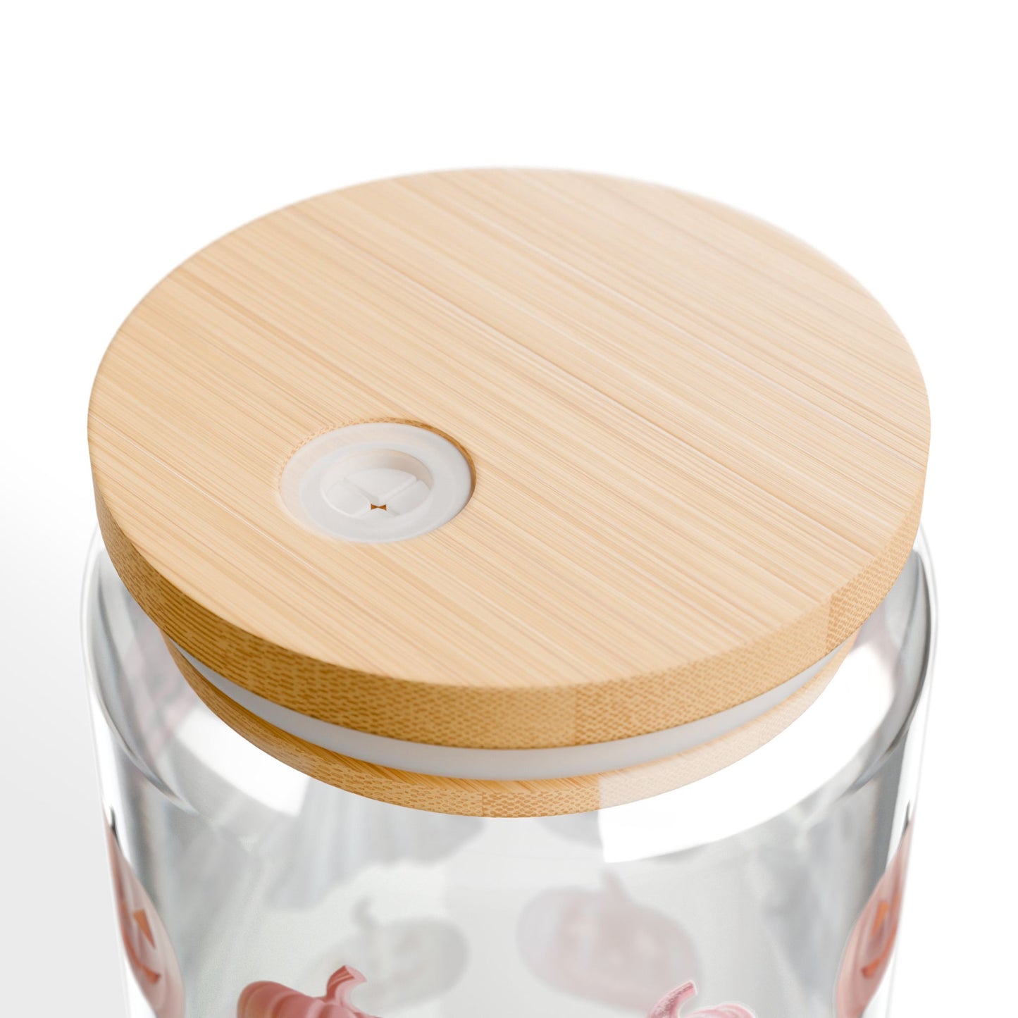 Harvest Haze 0 | Ghost & Jack-O'-Lantern Halloween Sipper Glass (16oz) — Spooky Cute Pastel Pumpkin Drink Tumbler with Straw