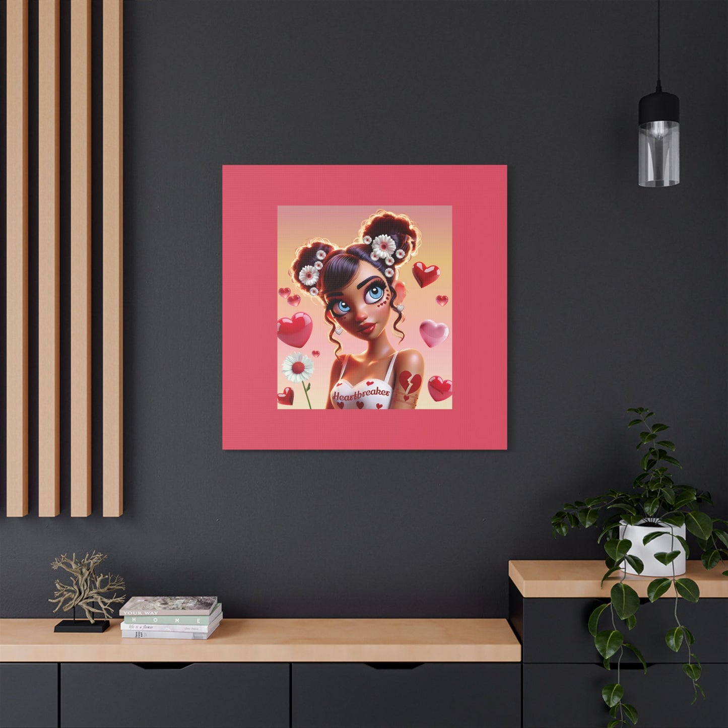 Heartbreaker 1 | Raspberry - Canvas Print, satin (multiple sizes)