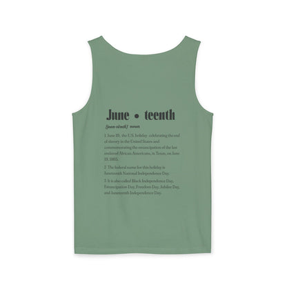 The 92% Club | Juneteenth Celebration Tank Top, front and back design (multiple colors)