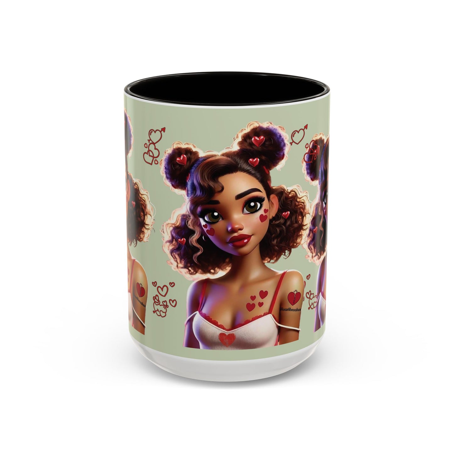 Heartbreaker 2 | Kiwi - Coffee Mug, two-tone, 15 oz (multiple handle colors)