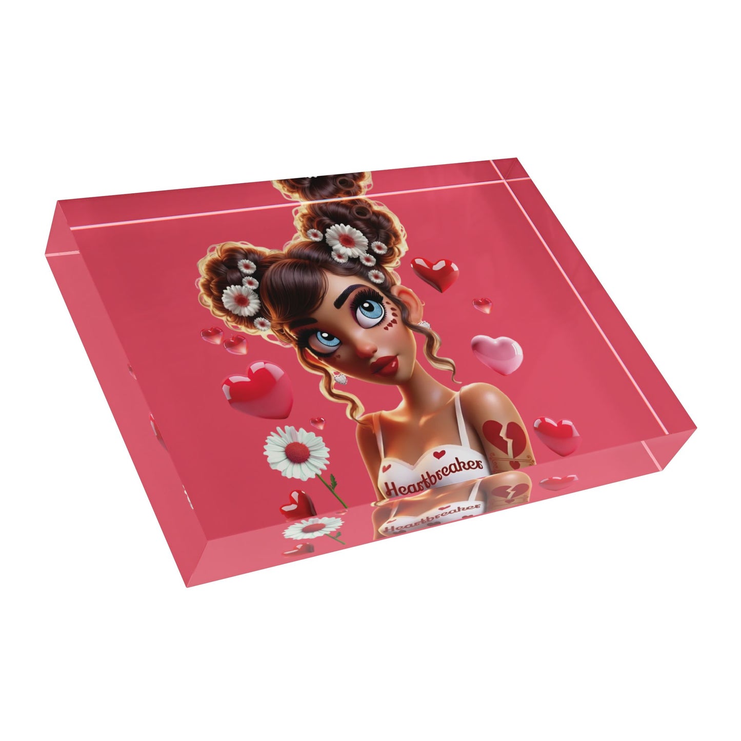 Heartbreaker 1 | Raspberry - Acrylic Block