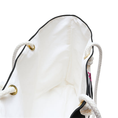 Pearls & Curls6 | Black - Two-Sided Weekender Bag