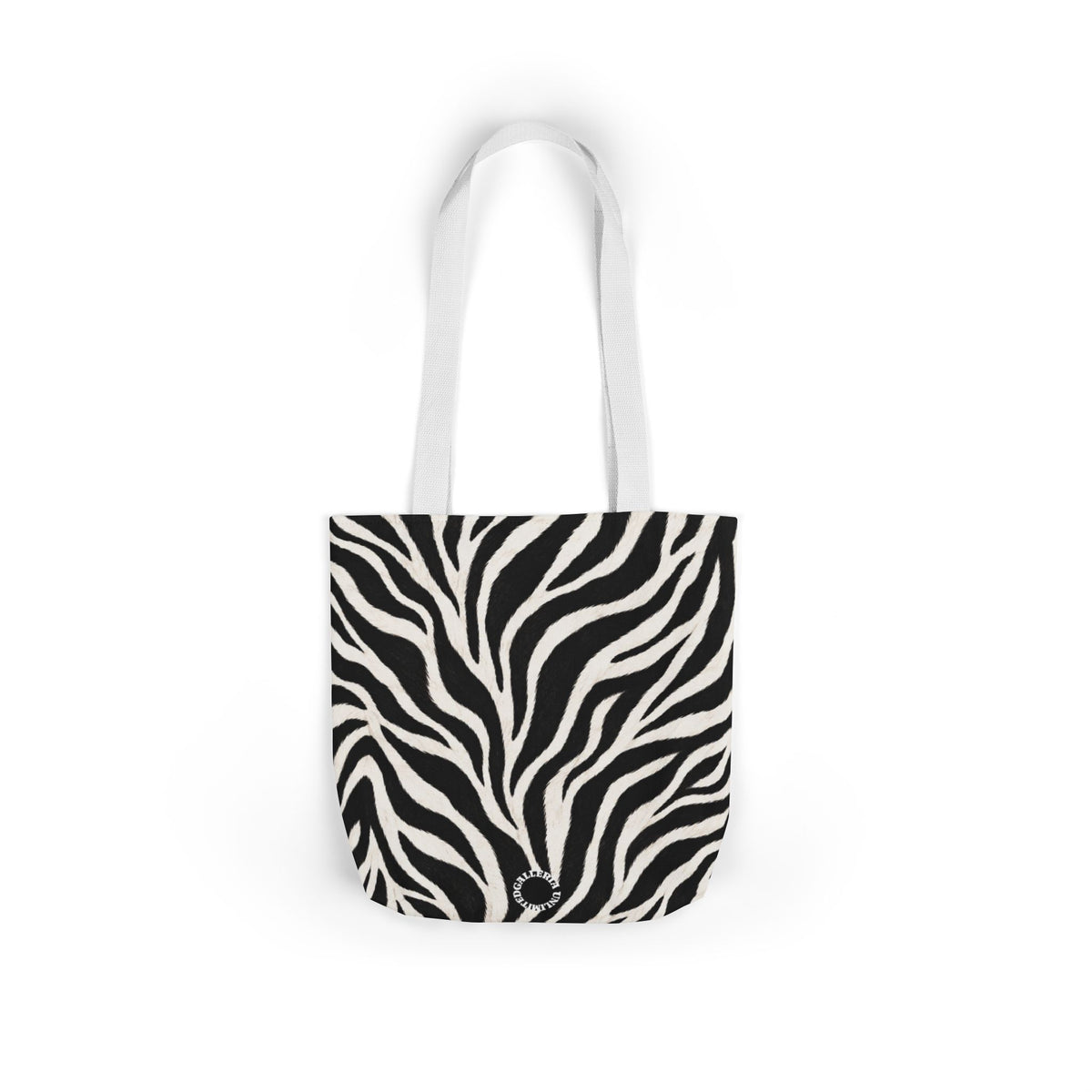 Zebra | Black & White Pattern Canvas Tote Bag