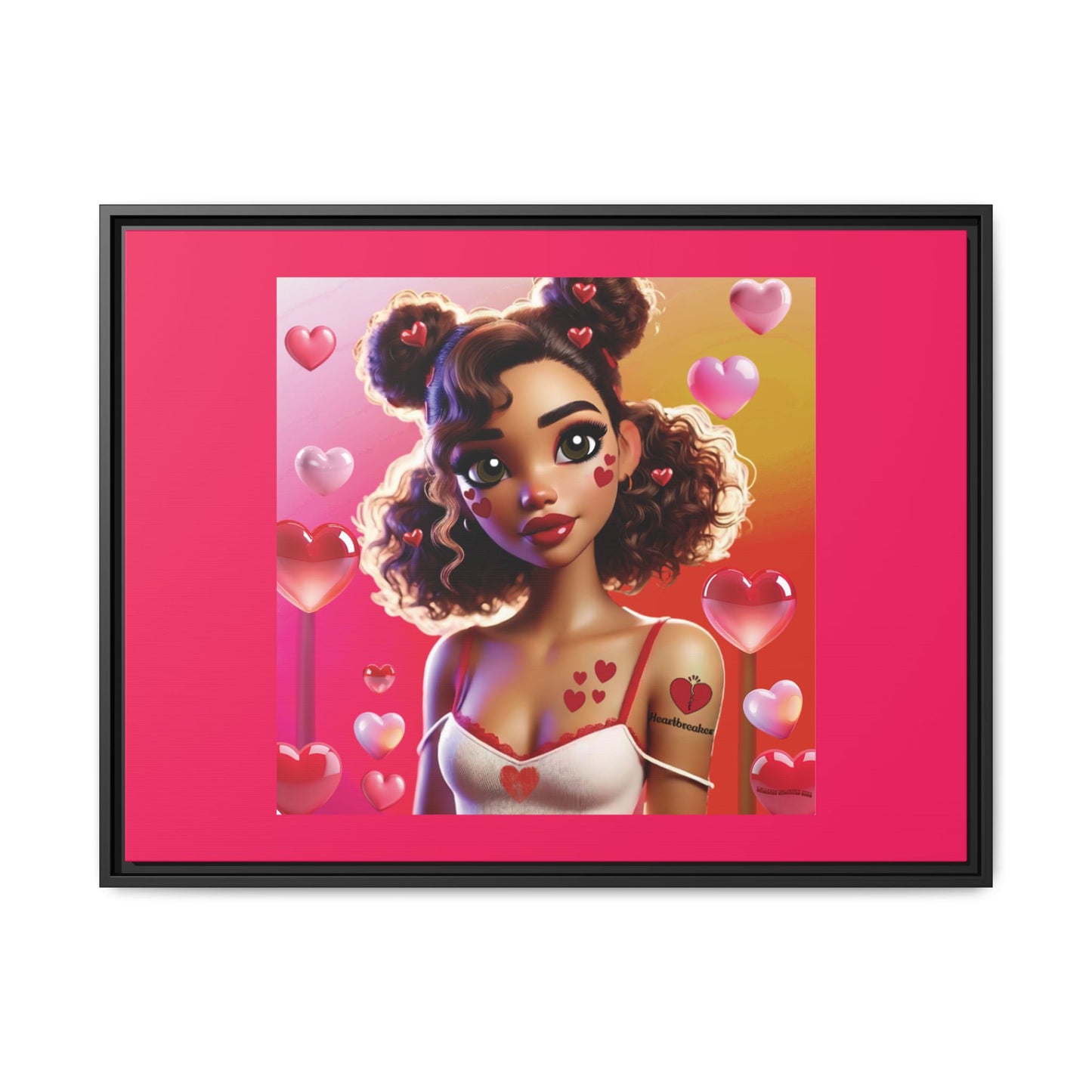 Heartbreaker 2 | Watermelon - Canvas Print, framed matte (multiple sizes/multiple frame colors)