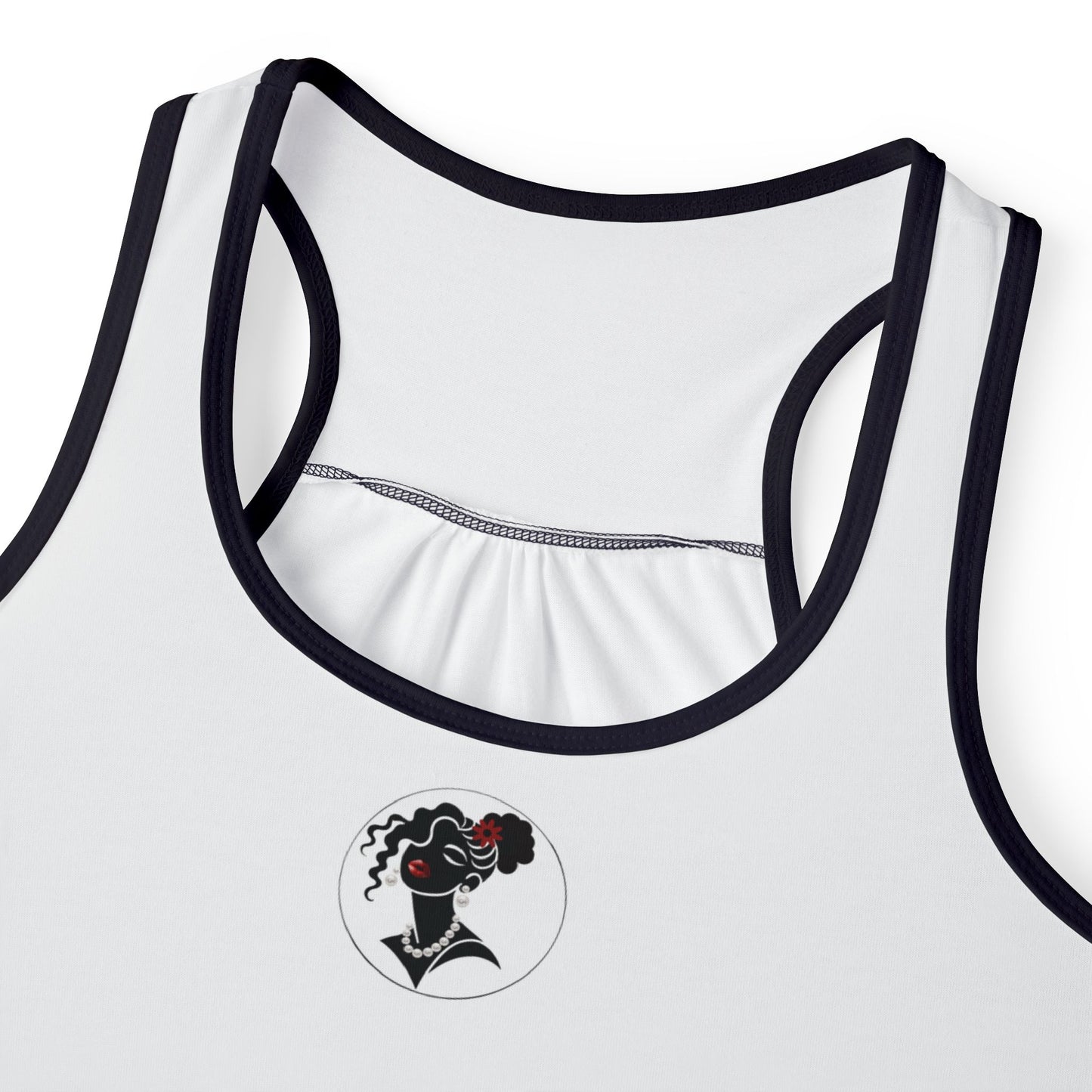 Pearls & Curls5 | White - Ruby Kiss Ringer Tank (black or white trim)