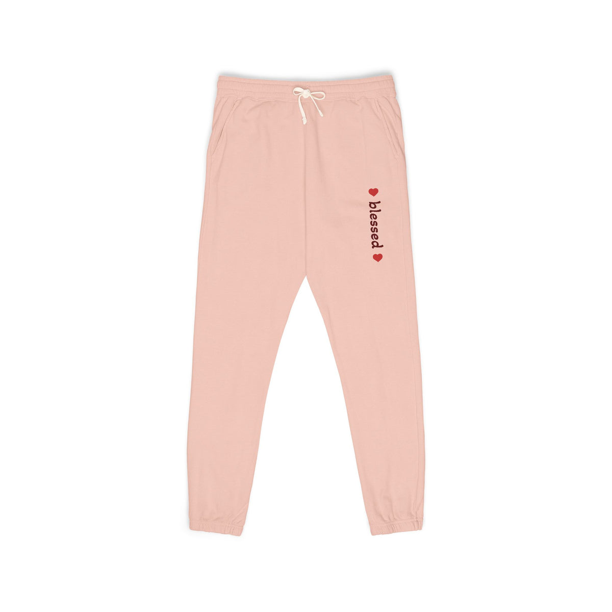 Harvest Haze 8 | 'Blessed' Vertical Red Script Joggers