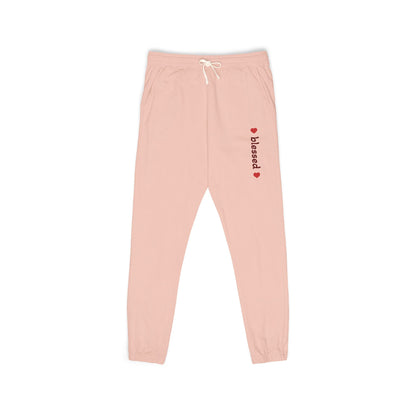 Harvest Haze 8 | 'Blessed' Vertical Red Script Joggers