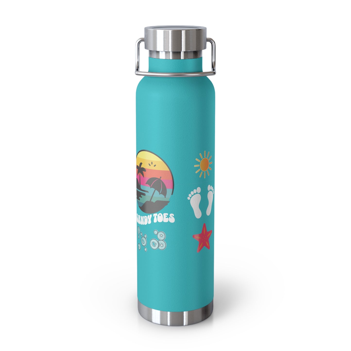 Sandy Toes | Insulated Water Bottle, 22oz (Copper Vacuum)