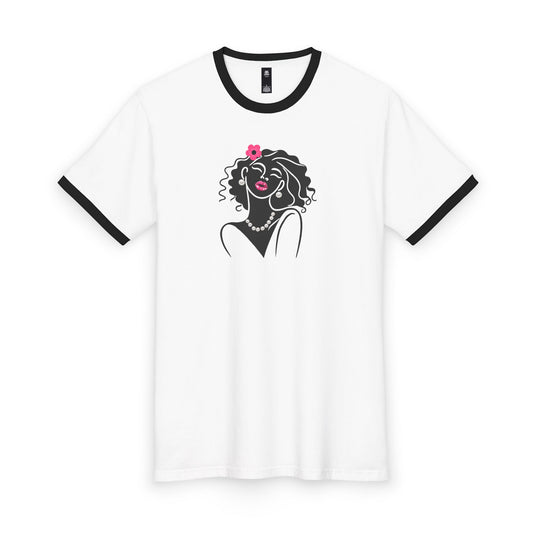 Pearls & Curls 2 | Oversized Ringer Tee
