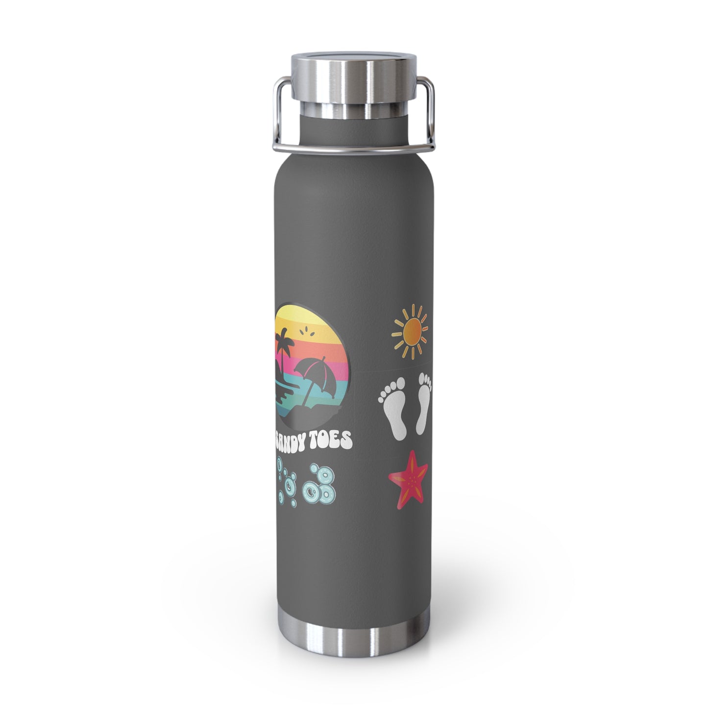 Sandy Toes | Insulated Water Bottle, 22oz (Copper Vacuum)