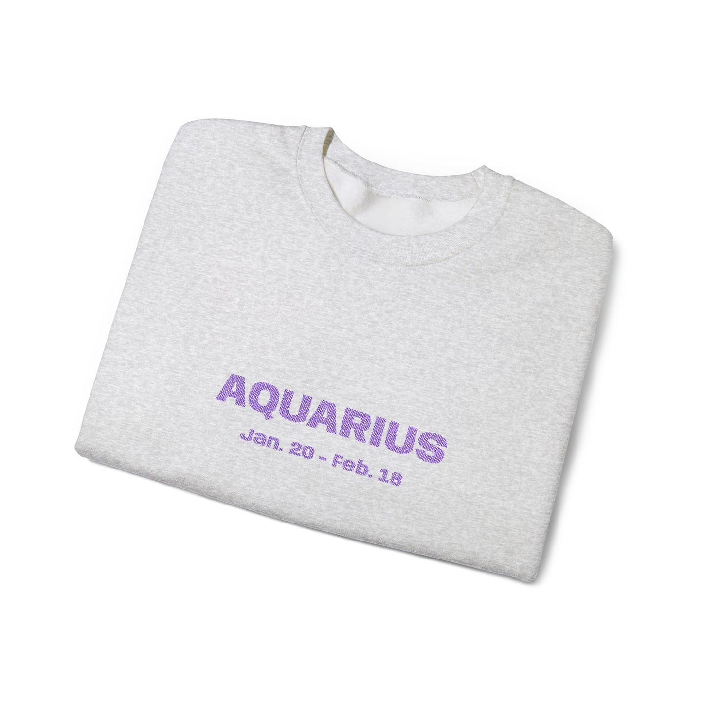 Aquarius | Embroidered Crewneck Sweatshirt (amethyst)
