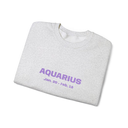 Aquarius | Embroidered Crewneck Sweatshirt (amethyst)