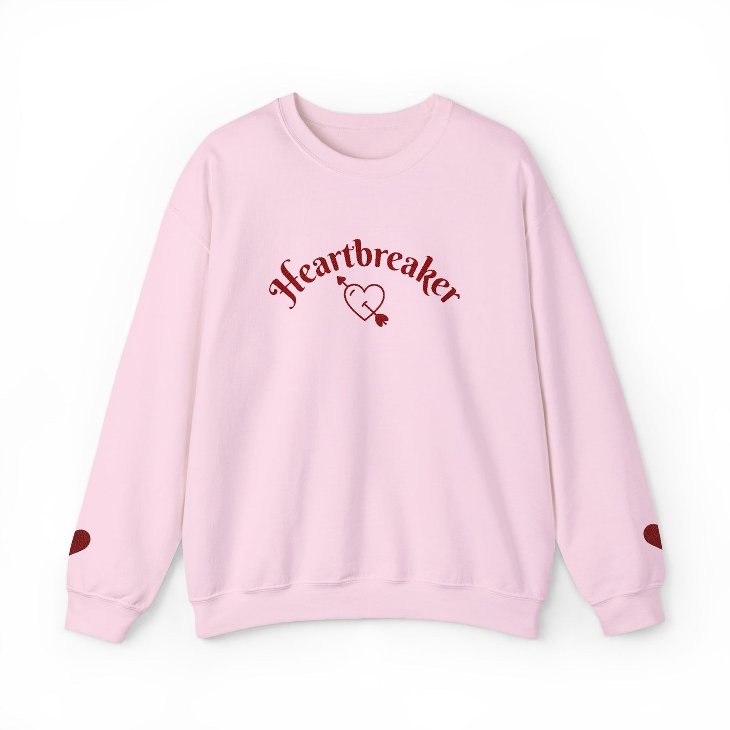 Heartbreaker 0 | Maroon Embroidered Heartbreaker Crewneck Sweatshirt