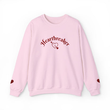 Heartbreaker 0 | Maroon Embroidered Heartbreaker Crewneck Sweatshirt