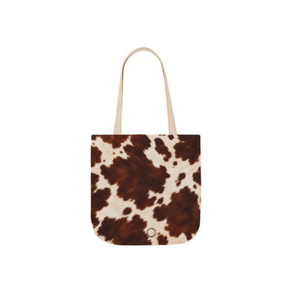 Cow | Brown & Cream Cowhide Canvas Tote Bag (3 sizes)
