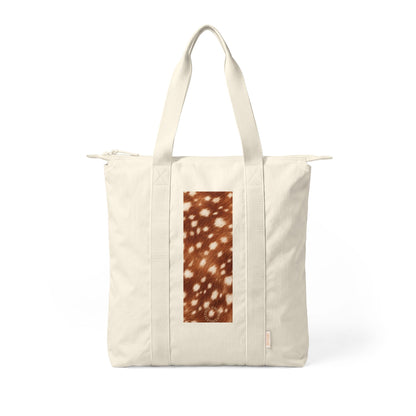 Deer | Fawn Spotted Print Nomad Tote Bag — Zip-Top Carry-All Travel Tote