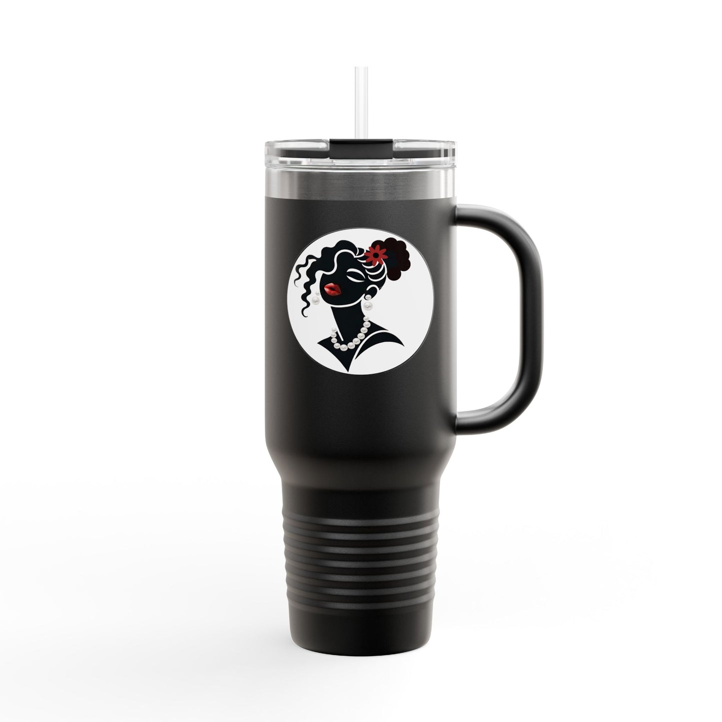 Pearls & Curls 5 | Insulated Travel Mug, 40oz (multiple colors)