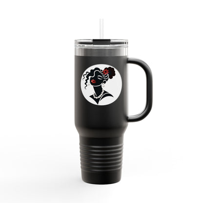 Pearls & Curls 5 | Insulated Travel Mug, 40oz (multiple colors)