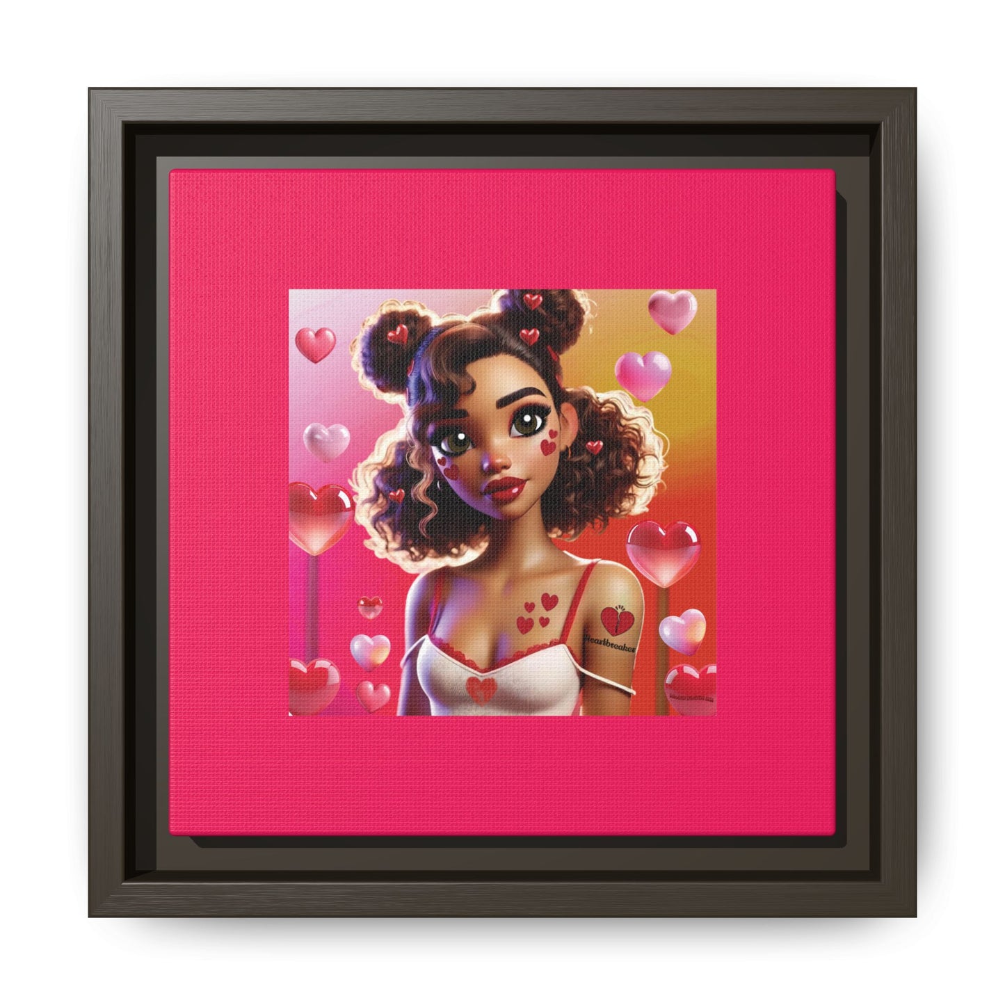 Heartbreaker 2 | Watermelon - Canvas Print, framed matte (multiple sizes/multiple frame colors)