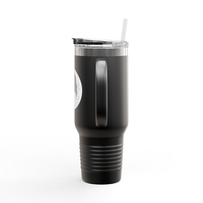 Pearls & Curls3 | Ruby Kiss - Insulated Travel Mug, 40oz (black, white, or red)