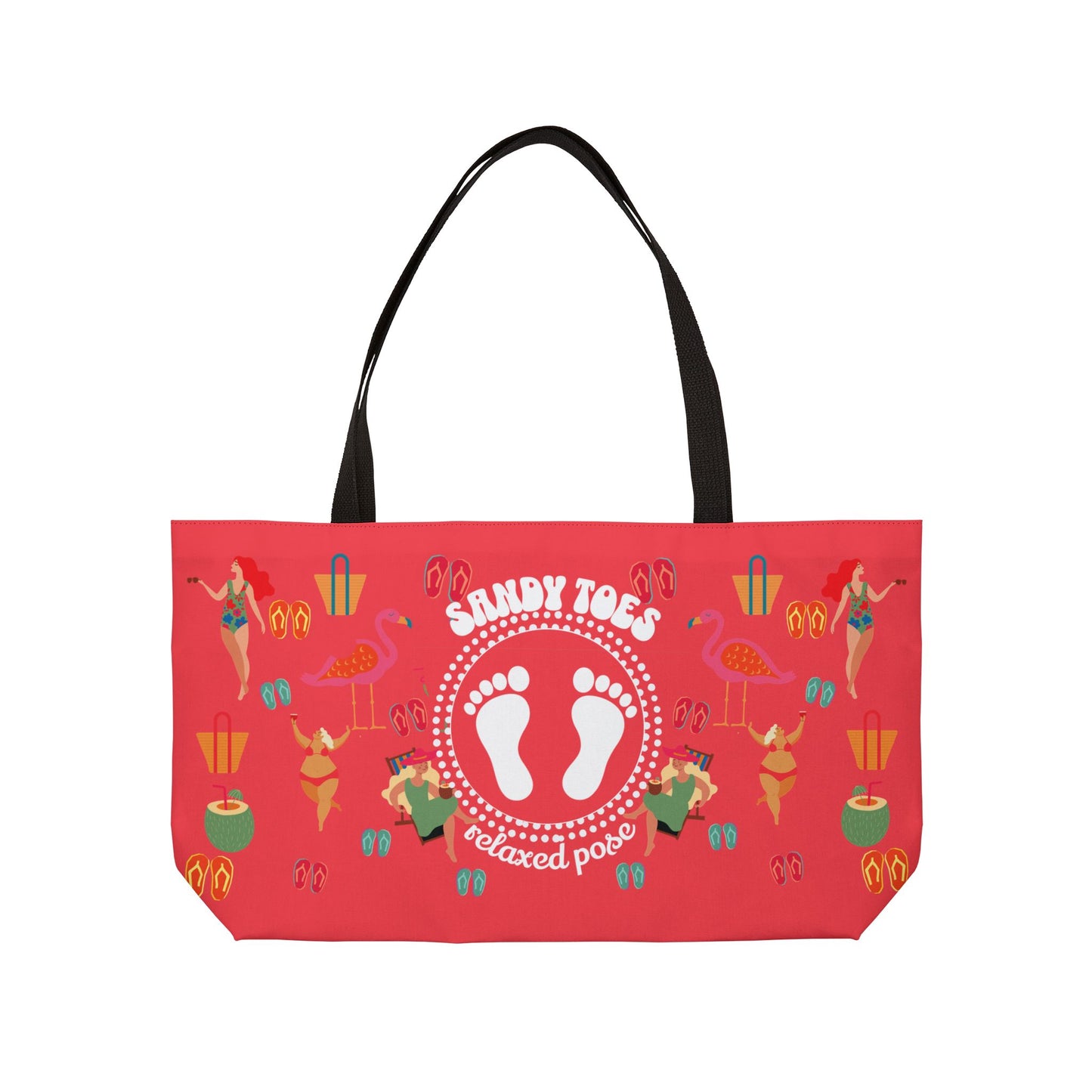 Sandy Toes | Melon Two-Sided Weekender Tote Bag