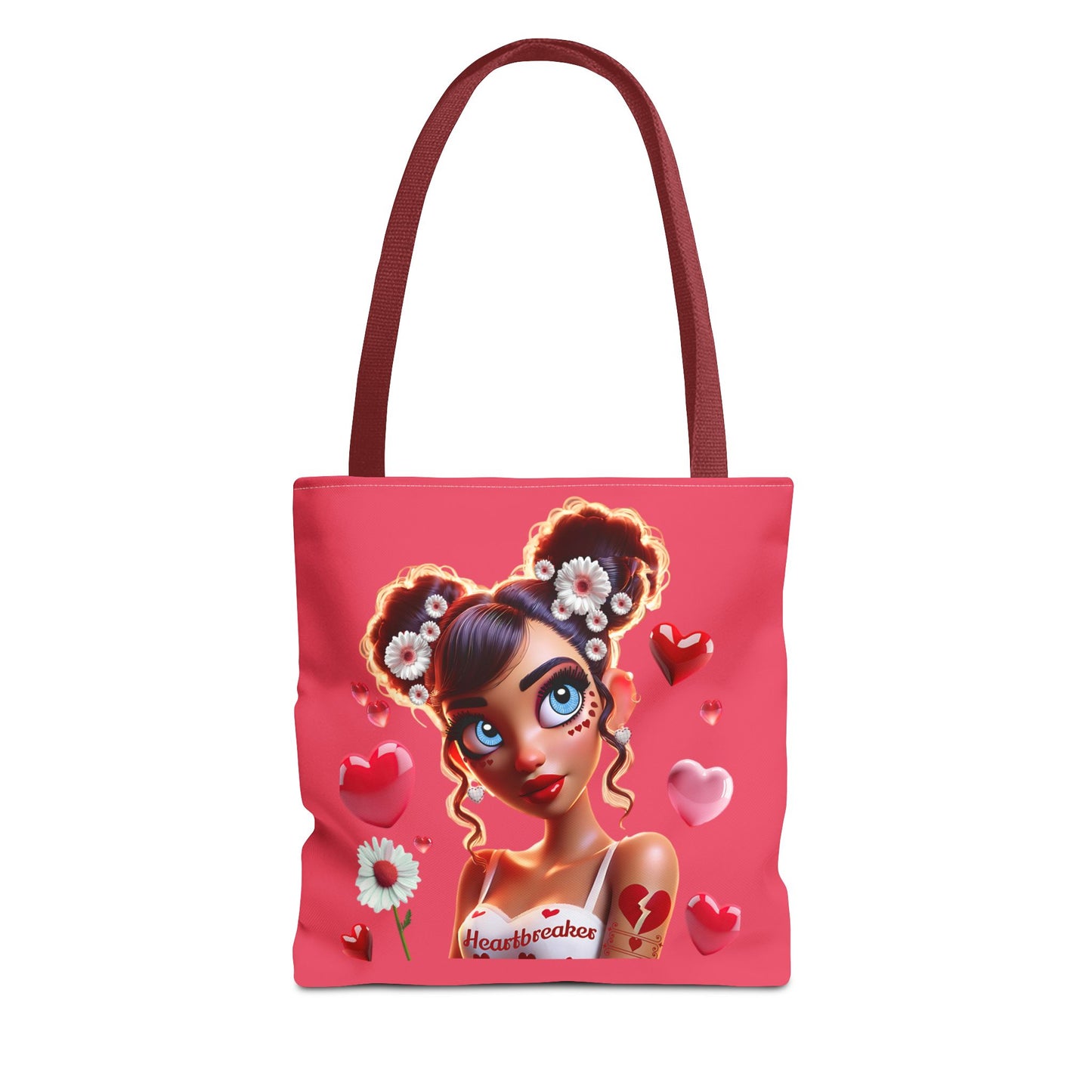 Heartbreaker 1 | Raspberry - Tote Bag, two-tone (multiple sizes/handle colors)