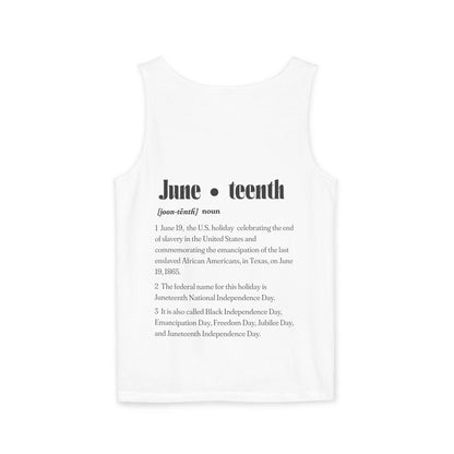 Juneteenth | Graphic Celebratory Tank Top (front and back design)