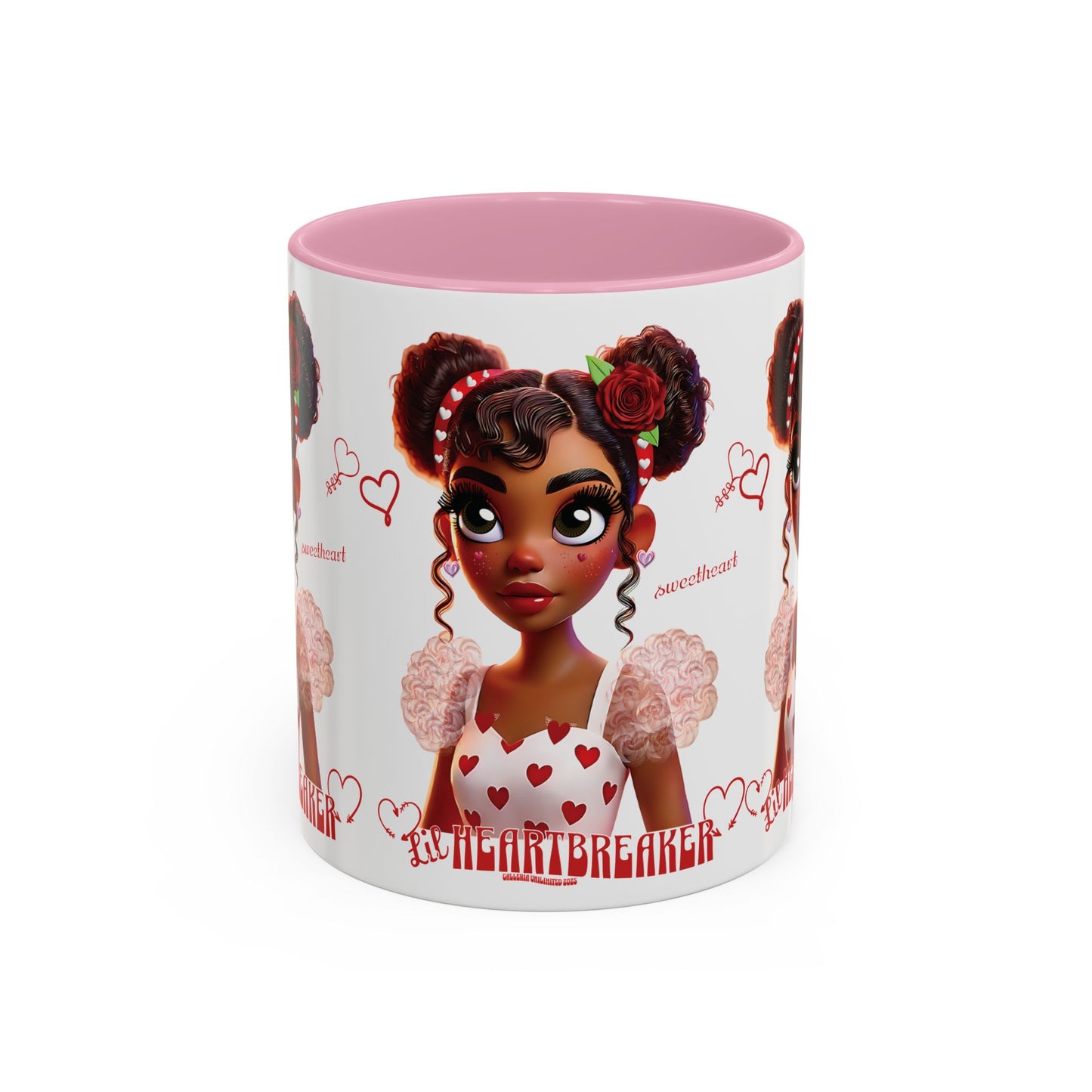 Heartbreaker Girl |Marshmallow - Coffee Mug, two-tone, 11 oz (multiple handle colors)
