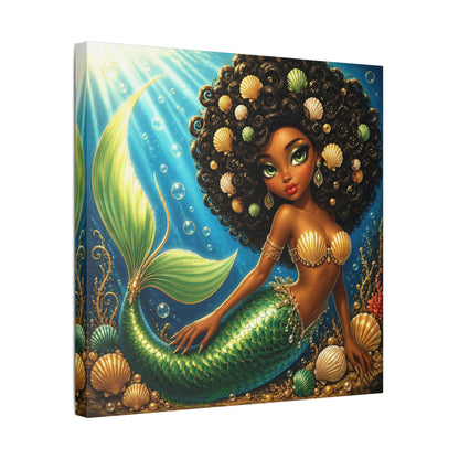 Sirens of the Gilded Sea | Jeweled Reef, Satin Stretched Canvas