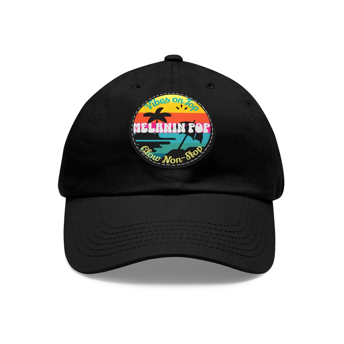 Sandy Toes | Melanin Pop Round Leather Patch Dad Cap (multiple colors)