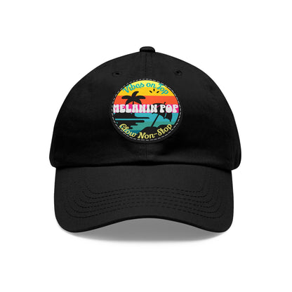 Sandy Toes | Melanin Pop Round Leather Patch Dad Cap (multiple colors)