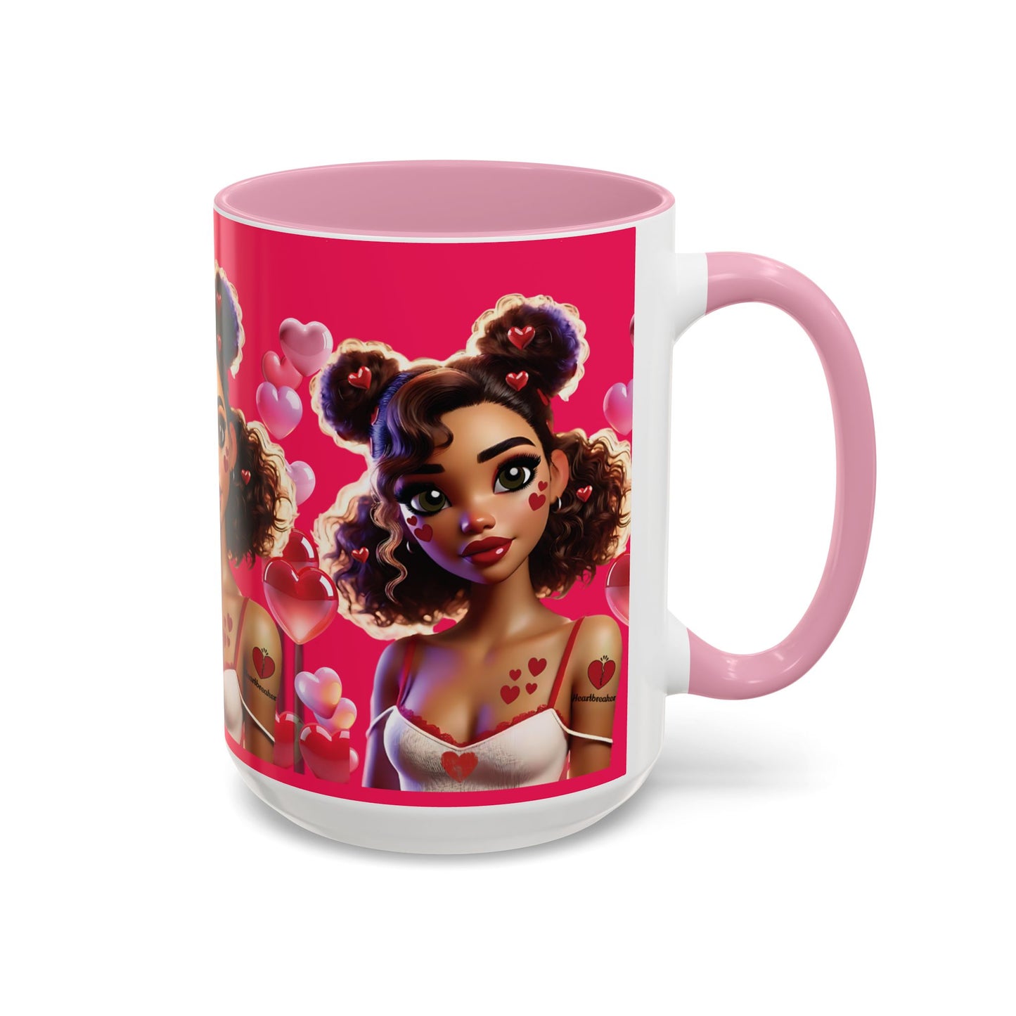 Heartbreaker 2 | Watermelon - Coffee Mug, two-tone, 15 oz (multiple handle colors)