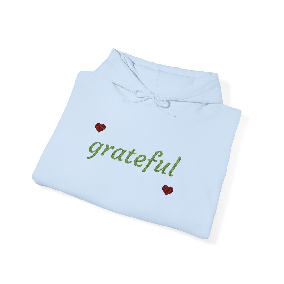 Autumn Harvest 3 | 'Grateful' Light Green Embroidered Fall Hoodie (multiple colors)