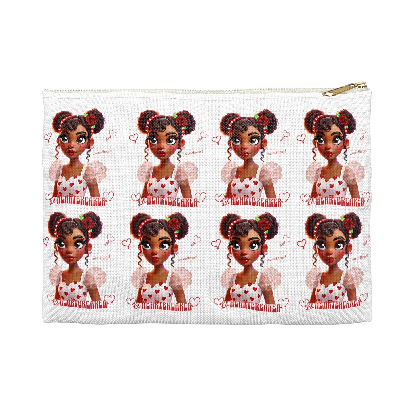 Heartbreaker Girl | Marshmallow - Zipper Accessory Pouch (small/large)