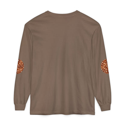 Deer | Fawn Spotted Circle Patch Long Sleeve Tee (Elbow Accents), multiple colors