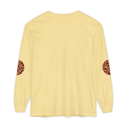 Giraffe | Giraffe Hide Circle Patch Long Sleeve Tee (Elbow Accents), multiple colors