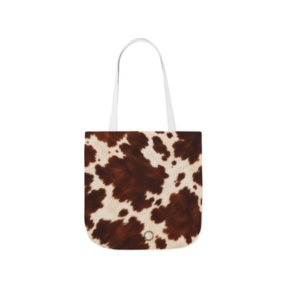 Cow | Brown & Cream Cowhide Canvas Tote Bag (3 sizes)
