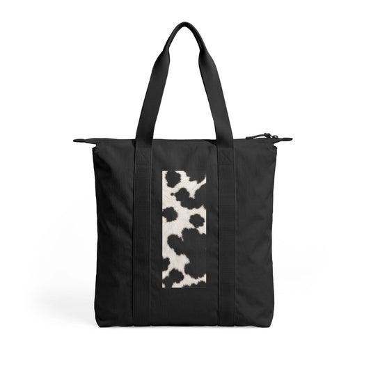 Cow | Black & White Canvas Carry-All Tote