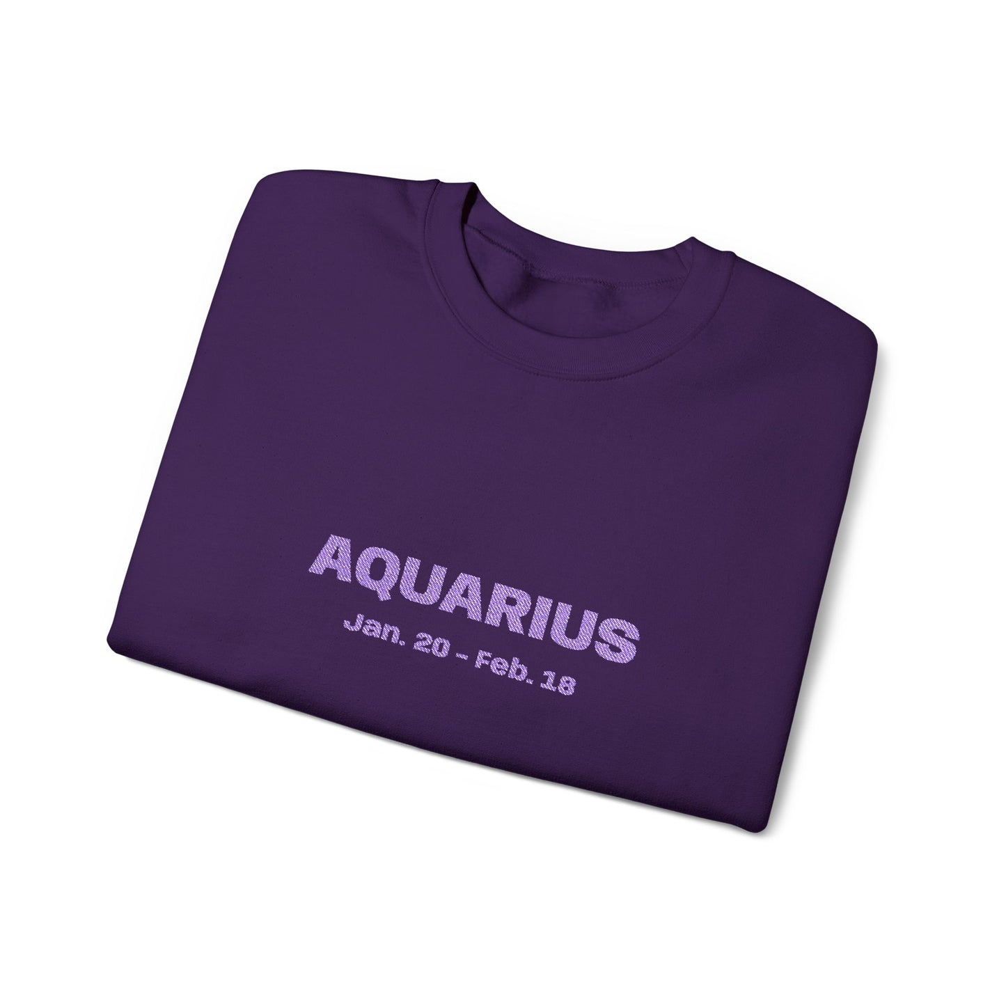 Aquarius | Embroidered Crewneck Sweatshirt (amethyst)