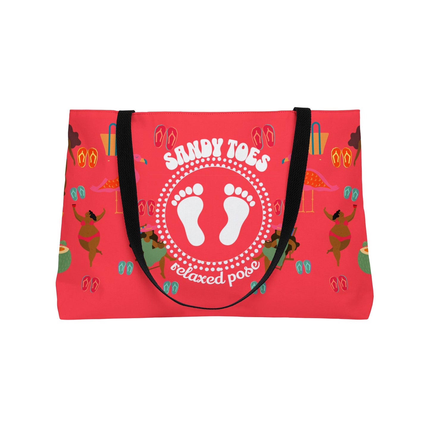 Sandy Toes | Melon Two-Sided Weekender Tote Bag (black girl)