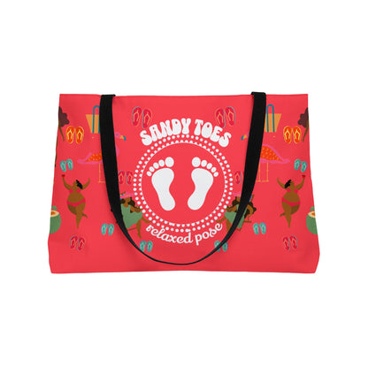 Sandy Toes | Melon Two-Sided Weekender Tote Bag (black girl)