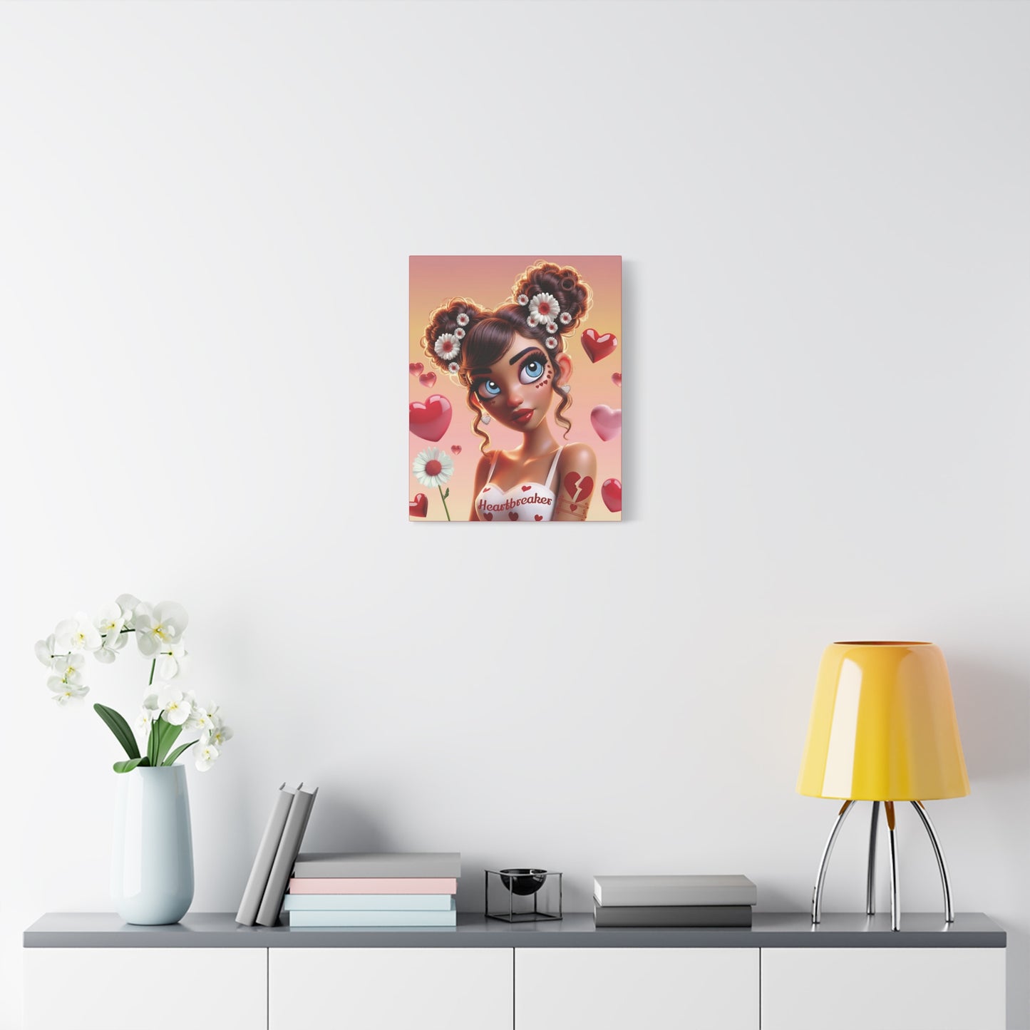 Heartbreaker 1 |Raspberry Matte Canvas Print