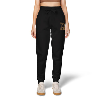 The Cozy Edit2 | Embroidered "Sugar & Spice" Fleece Lounge Joggers (multiple colors)