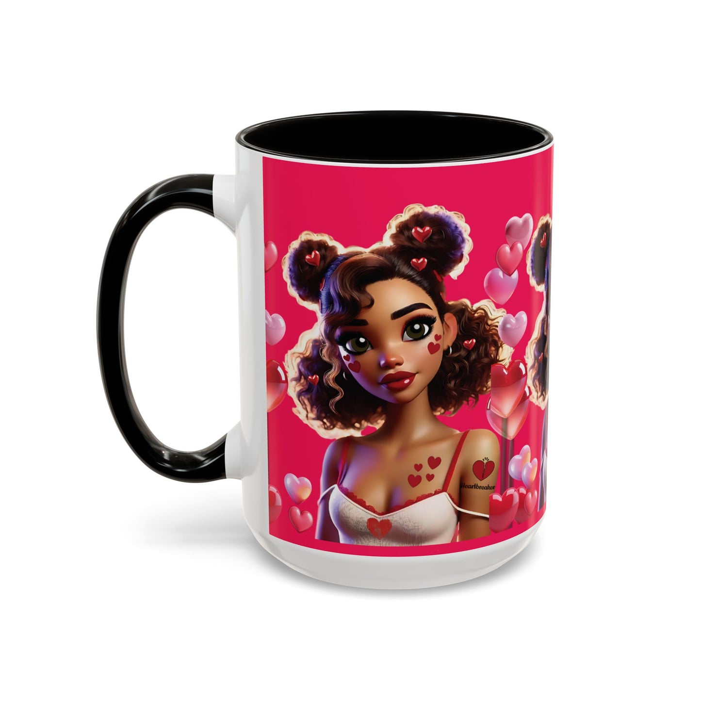 Heartbreaker 2 | Watermelon - Coffee Mug, two-tone, 15 oz (multiple handle colors)