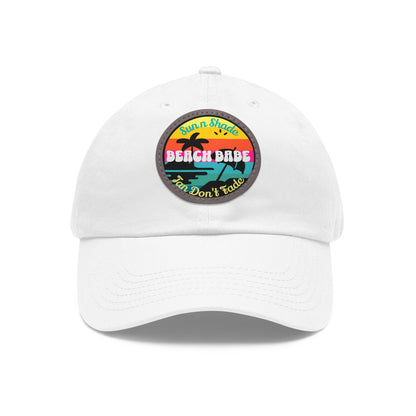 Sandy Toes | Dad Cap - Beach Babe with Leather Patch, various colors