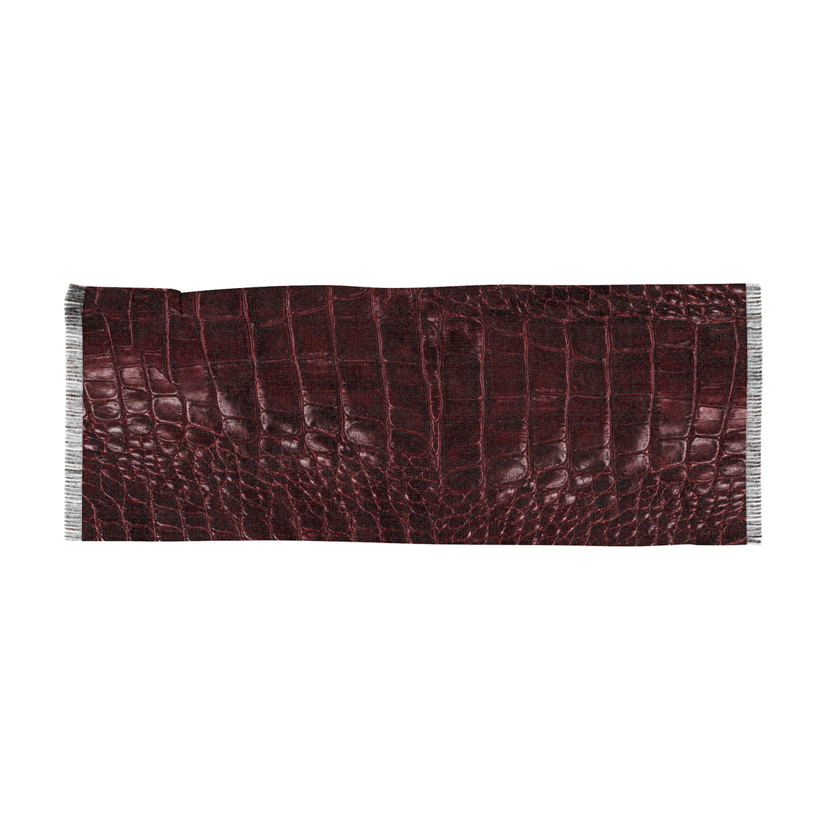 Alligator | Burgundy Croc Lightweight Sheer Fashion Scarf