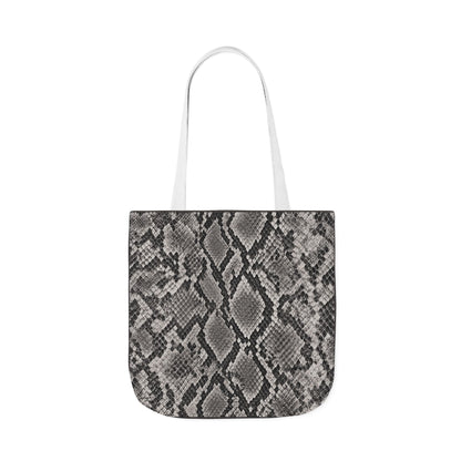 Snake | Grey Snakeskin Pattern Canvas Tote Bag
