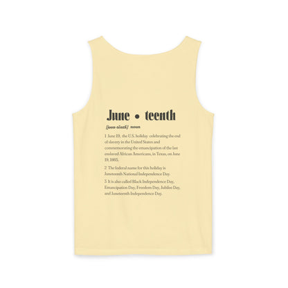 The 92% Club | Juneteenth Celebration Tank Top, front and back design (multiple colors)