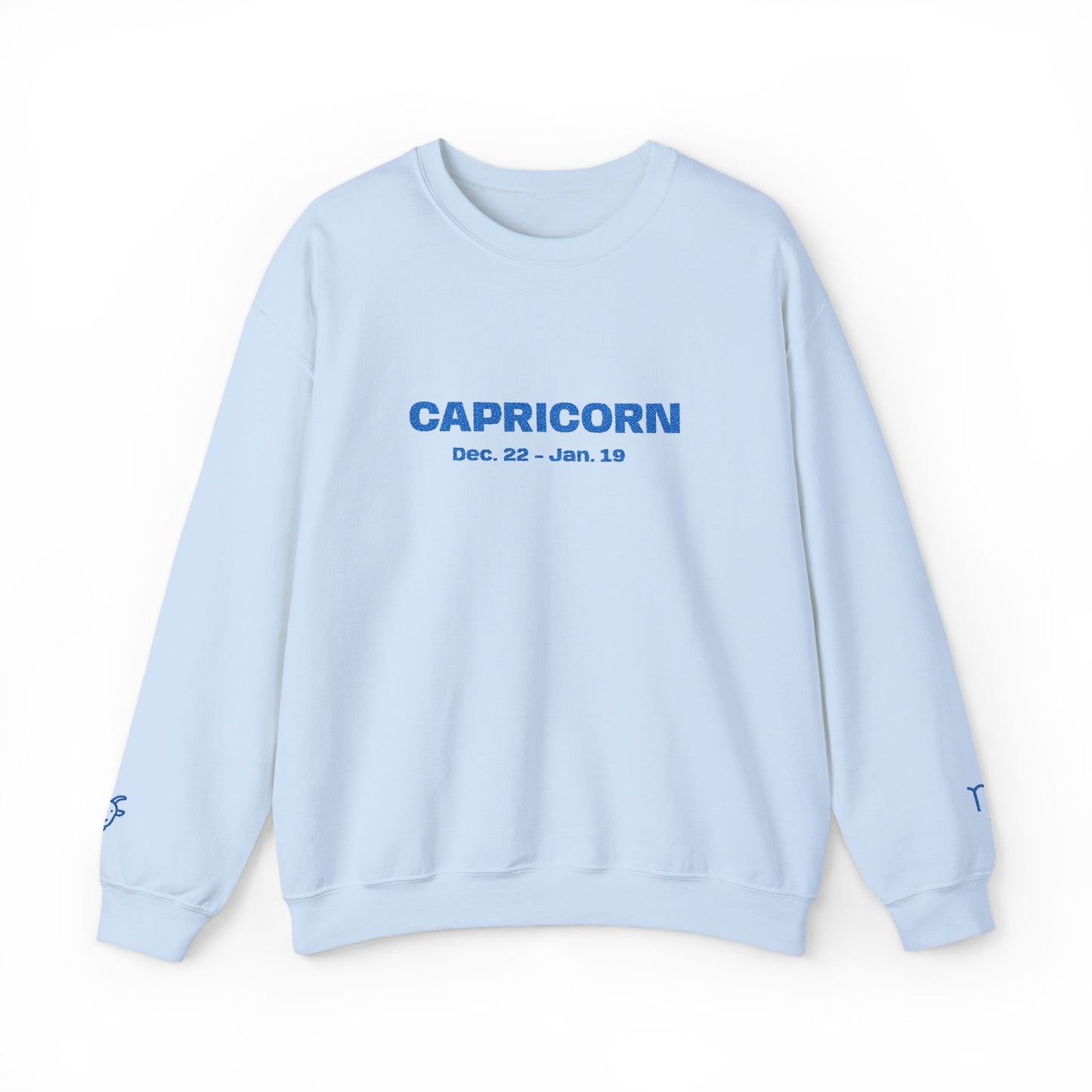Capricorn | Embroidered Crewneck Sweatshirt (turquoise)