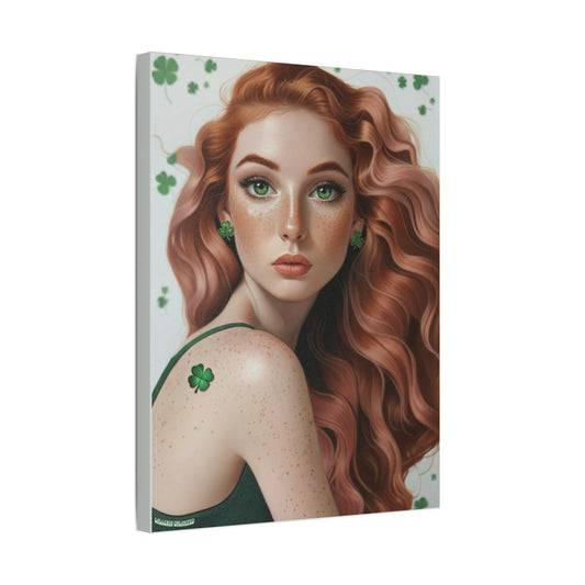 Clovers 3 | Shamrock Daydream, Stretched Satin Canvas Wall Art